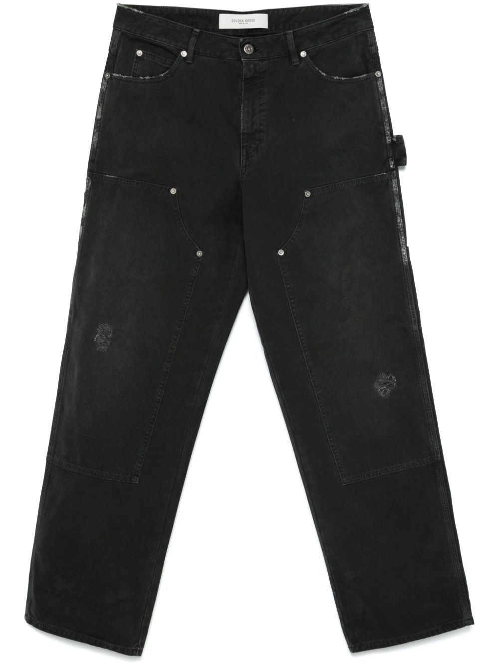 Golden Goose Black Distressed Black Cotton Jeans