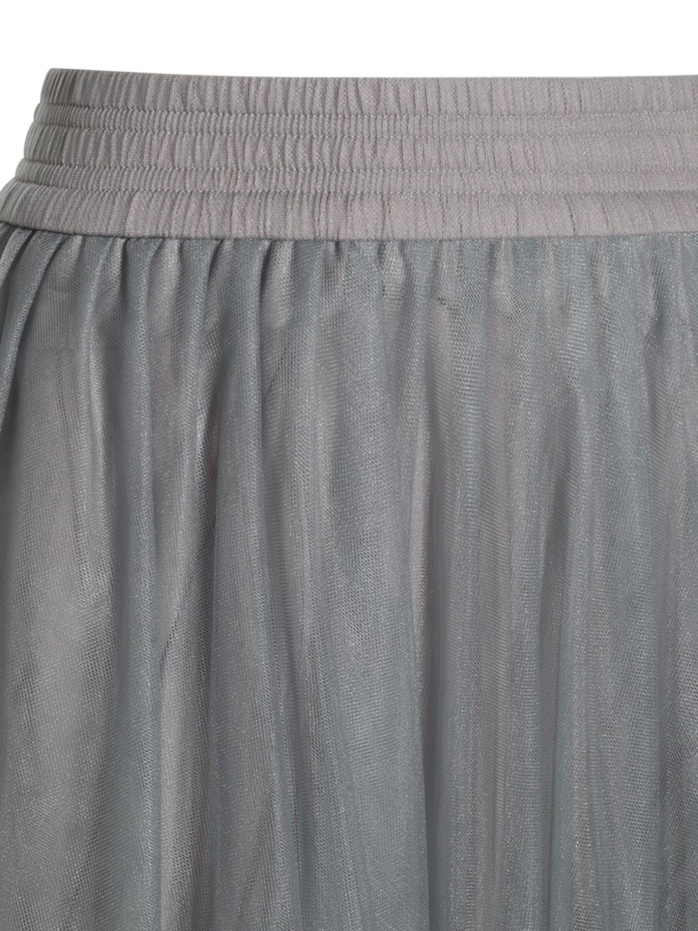 Fabiana Filippi Tulle Midi Skirt Grey