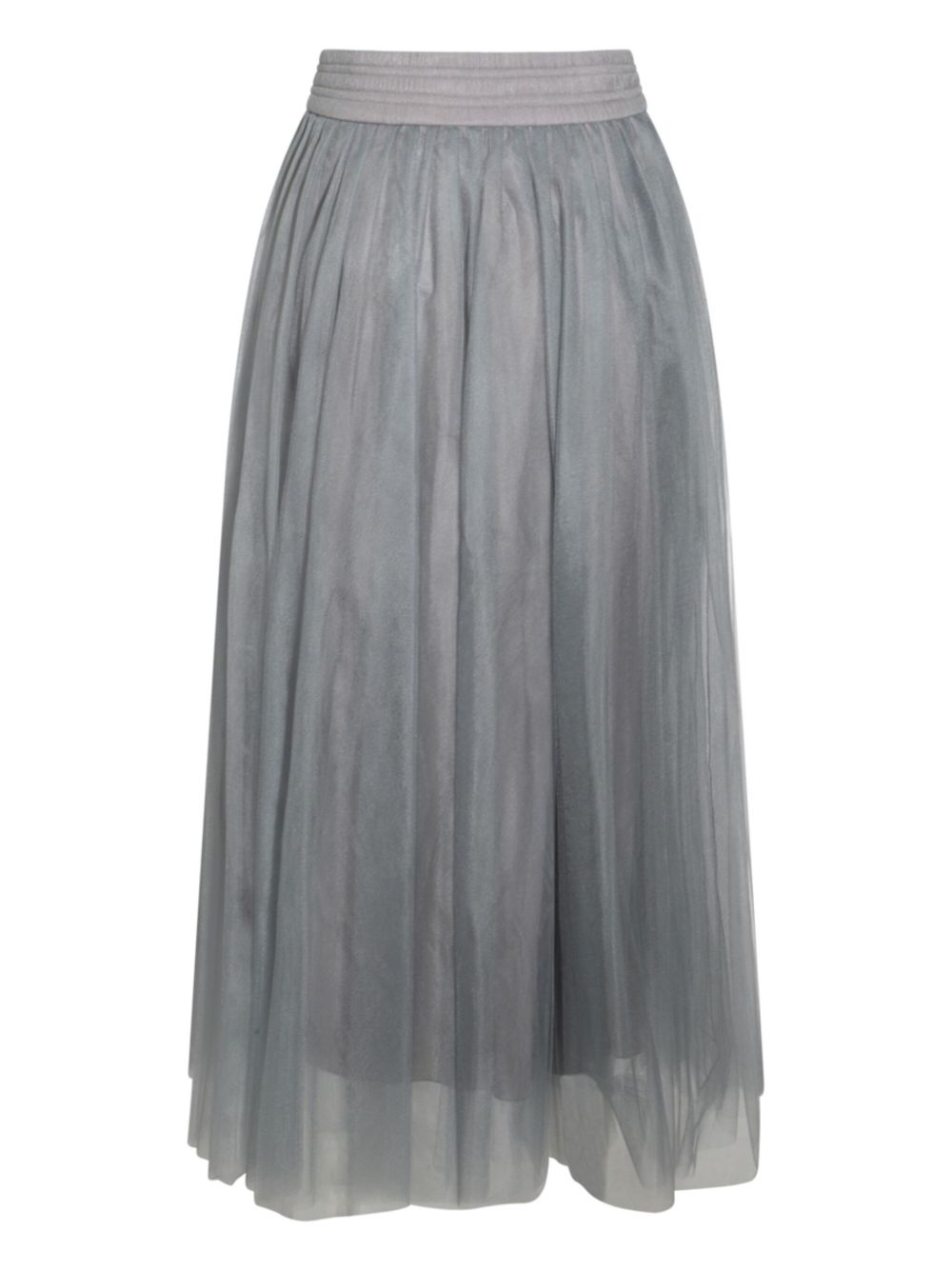 Fabiana Filippi Tulle Midi Skirt Grey