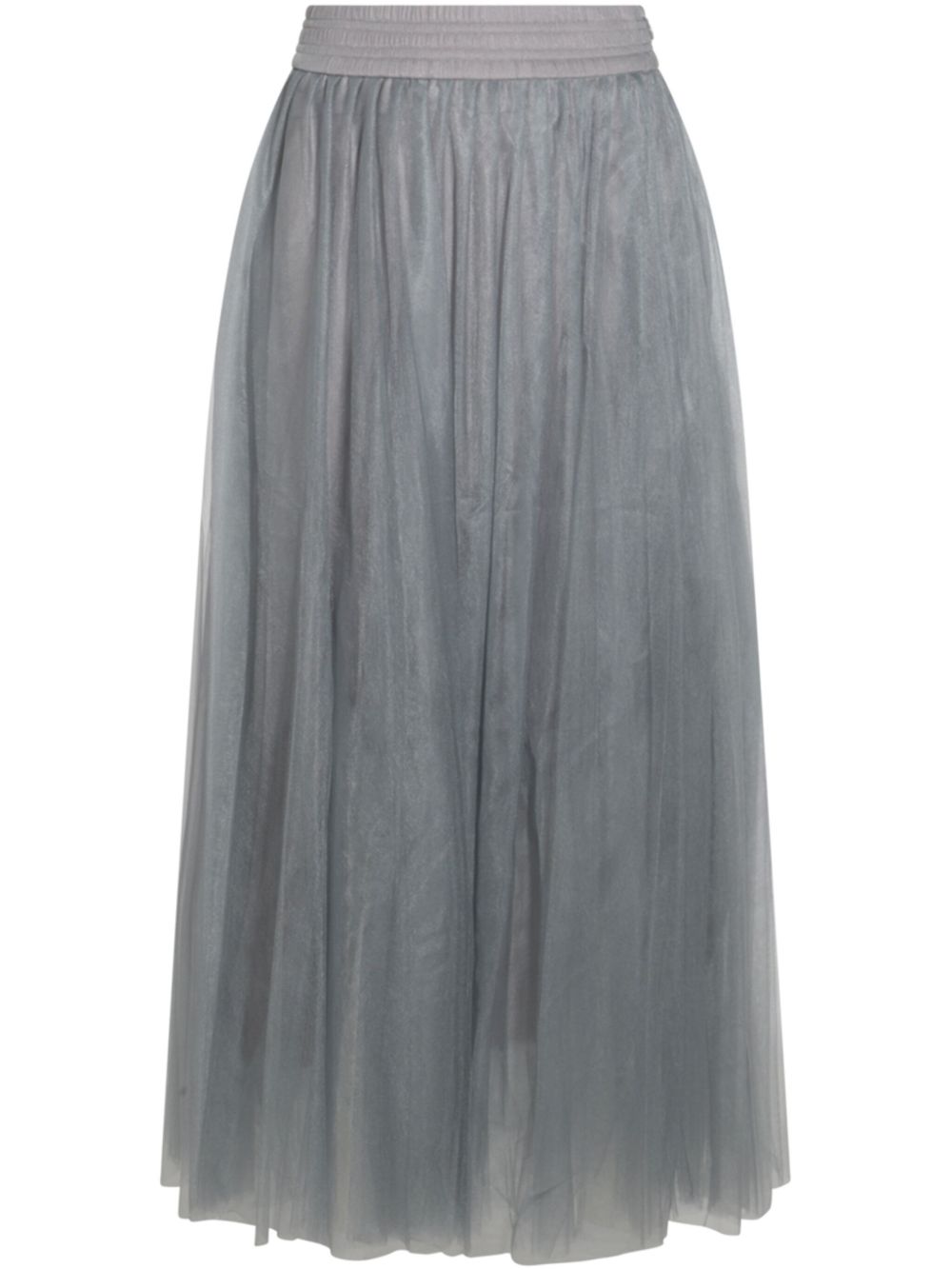 Fabiana Filippi Tulle Midi Skirt Grey