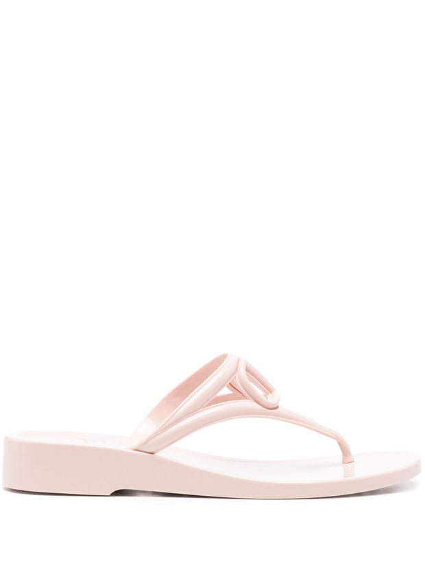 Valentino Garavani Summer VLogo Signature Thong Sandals - Pink