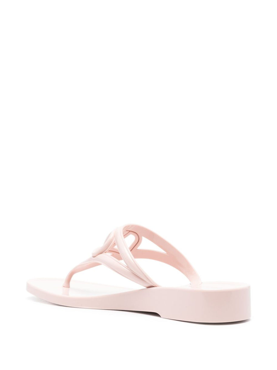 Valentino Garavani Summer VLogo Signature Thong Sandals - Pink