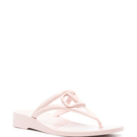 Valentino Garavani Summer VLogo Signature Thong Sandals - Pink
