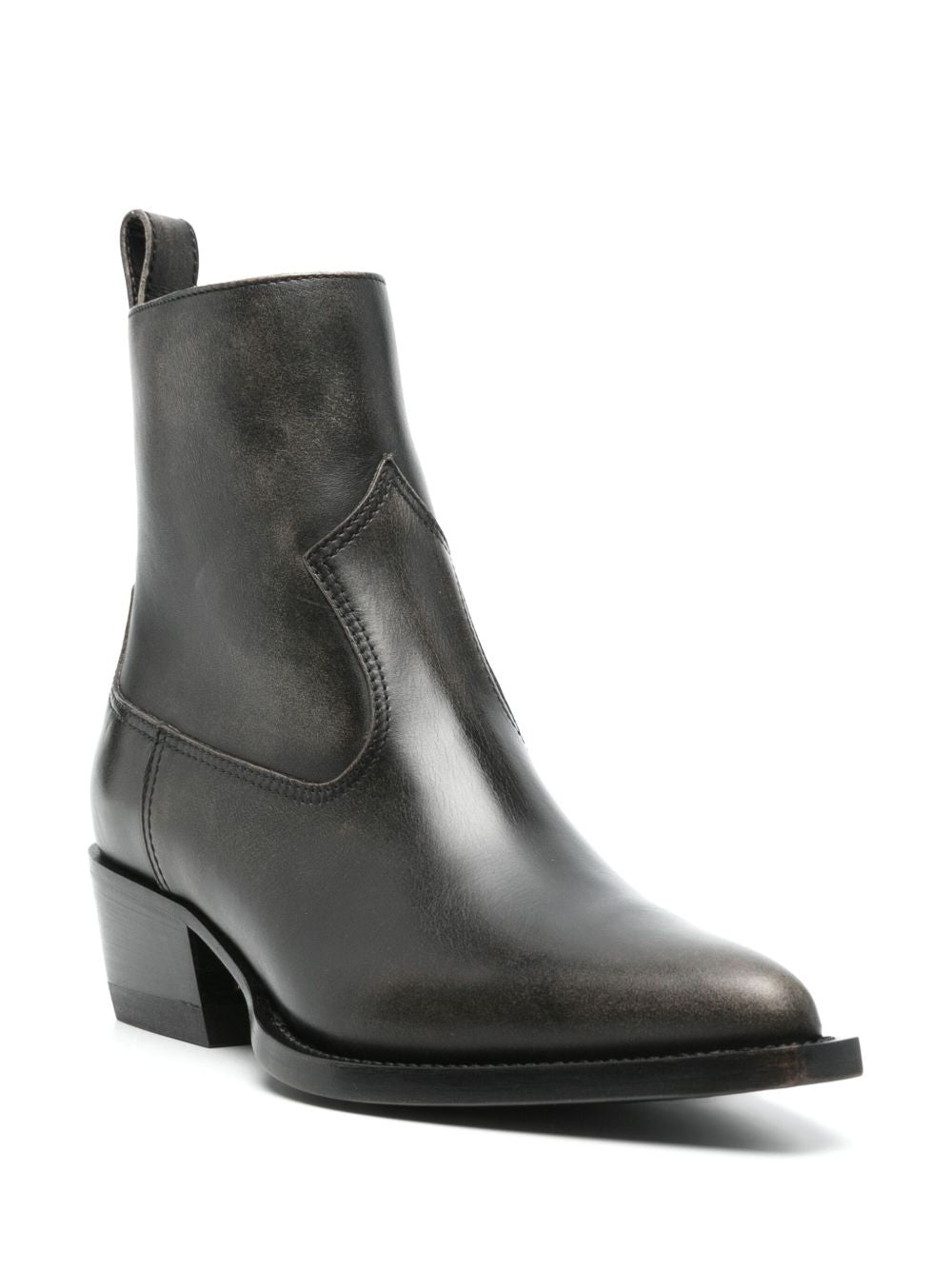 Golden Goose Leather Ankle Boots Black