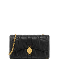 Versace Kleio Quilted Shoulder Bag In Black