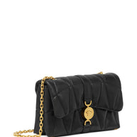 Versace Kleio Quilted Shoulder Bag In Black