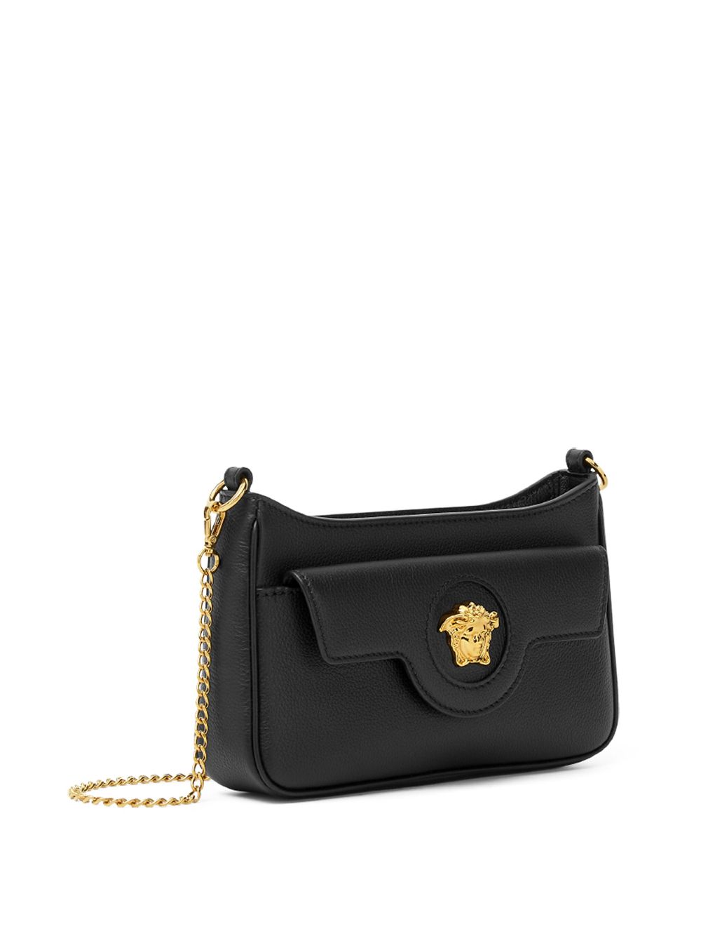 Versace La Medusa Mini Shoulder Bag In Black