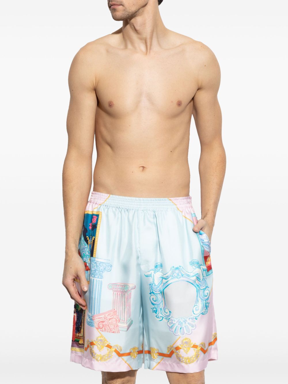 Versace Silk Bermuda Shorts