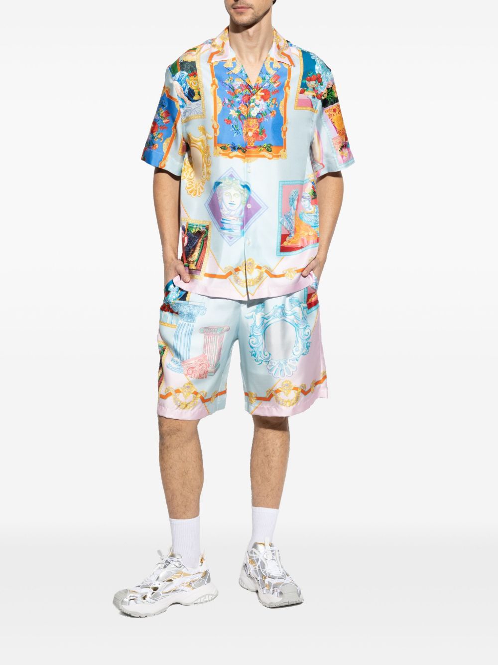 Versace Silk Bermuda Shorts