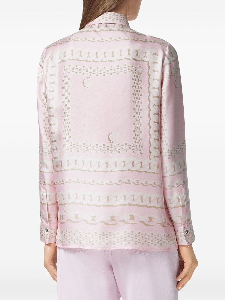 Versace Silk Shirt In Pink