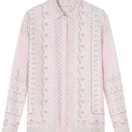 Versace Silk Shirt In Pink