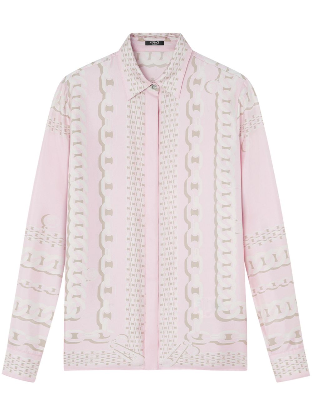 Versace Silk Shirt In Pink