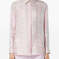 Versace Silk Shirt In Pink