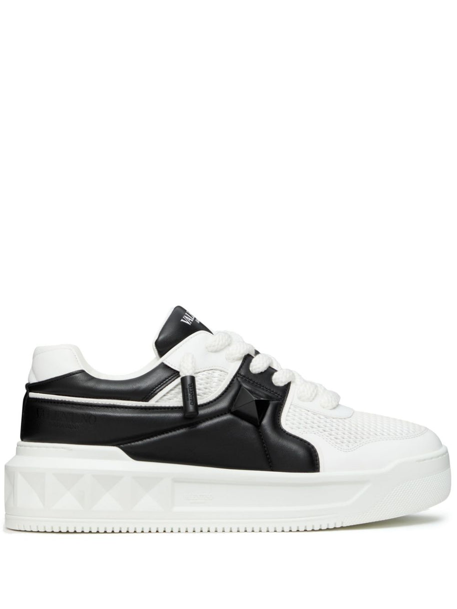 Valentino Garavani One Stud XL Leather Sneakers - White