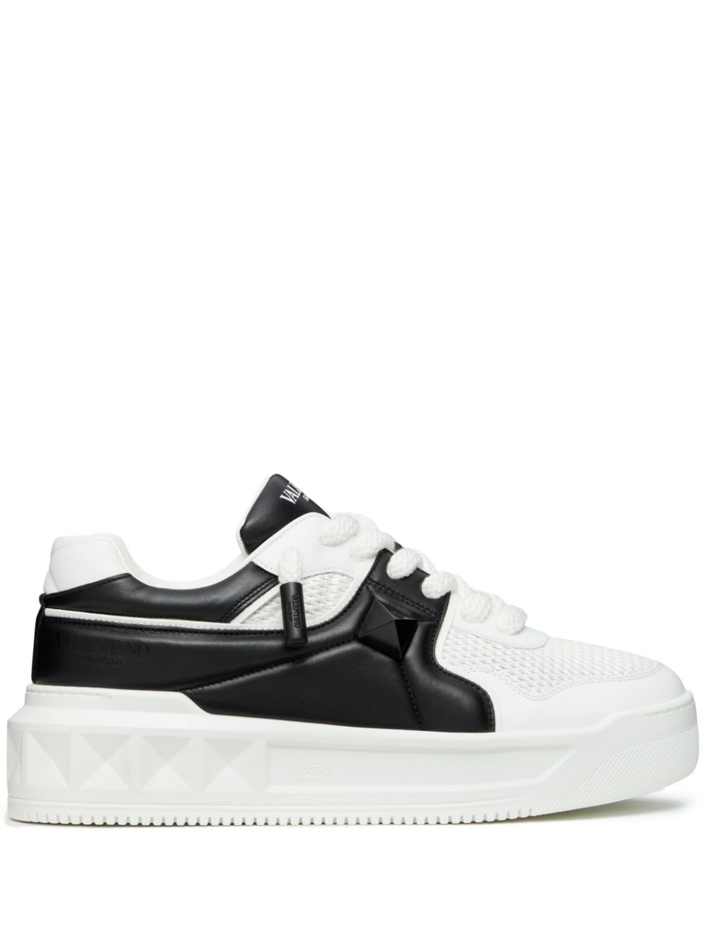 Valentino Garavani One Stud XL Leather Sneakers - White