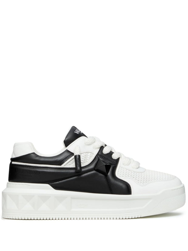 Valentino Garavani One Stud XL Leather Sneakers - White