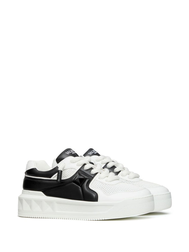 Valentino Garavani One Stud XL Leather Sneakers - White
