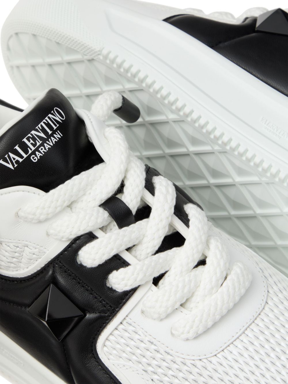 Valentino Garavani One Stud XL Leather Sneakers - White