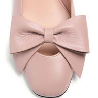 Valentino Garavani Bowow Leather Pumps - Powder