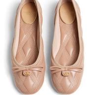 Valentino Garavani Quiltie 67 Leather Ballet Flats - Pink