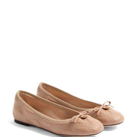 Valentino Garavani Quiltie 67 Leather Ballet Flats - Pink