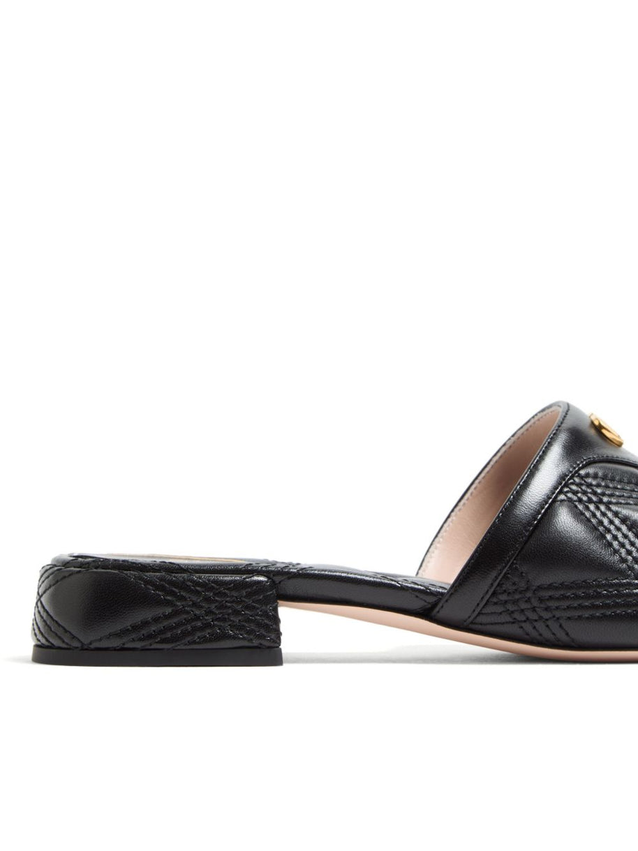 Valentino Garavani Quiltie 67 Leather Sandals - Black