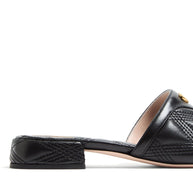 Valentino Garavani Quiltie 67 Leather Sandals - Black