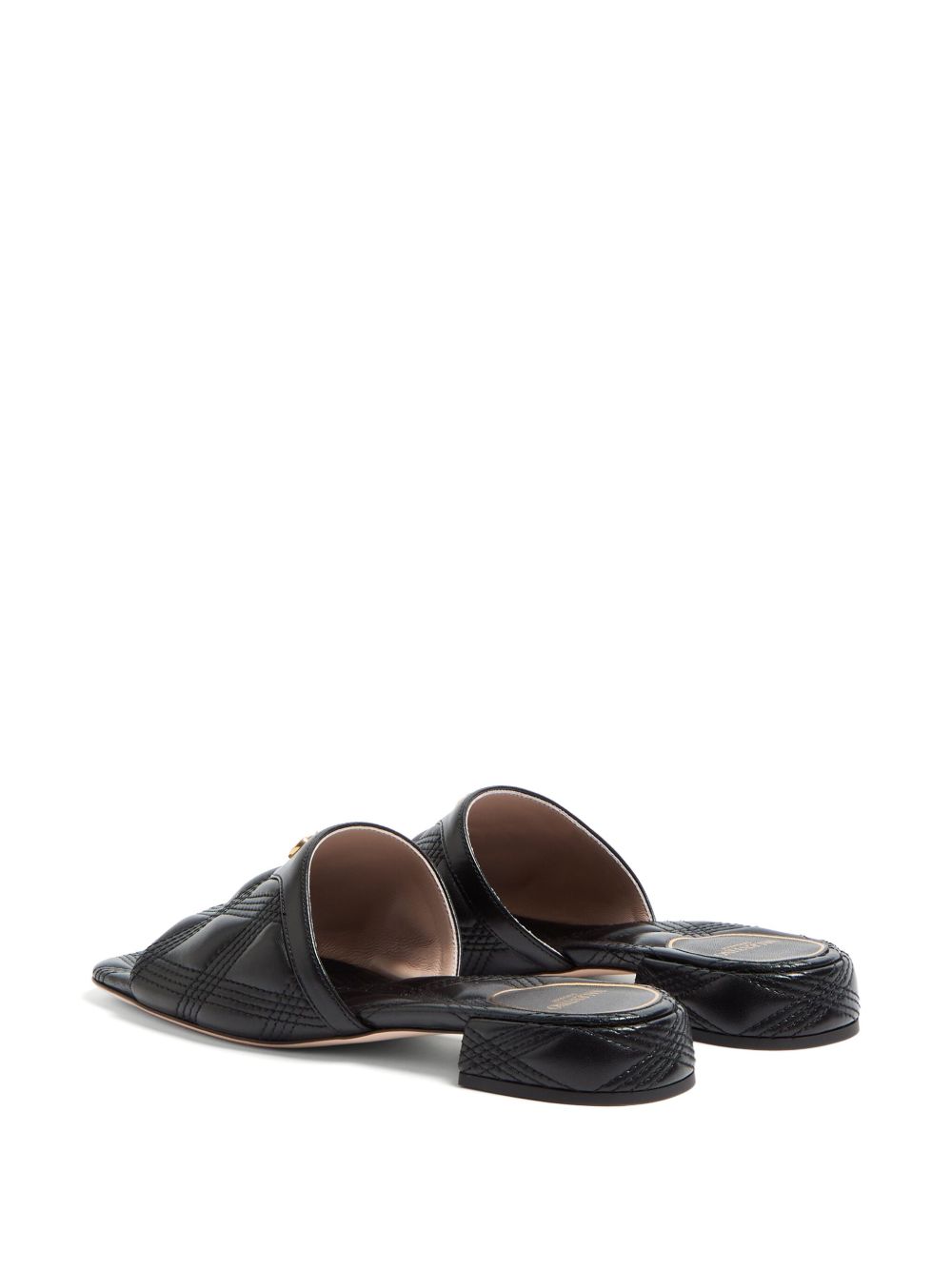 Valentino Garavani Quiltie 67 Leather Sandals - Black