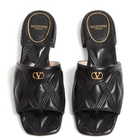 Valentino Garavani Quiltie 67 Leather Sandals - Black