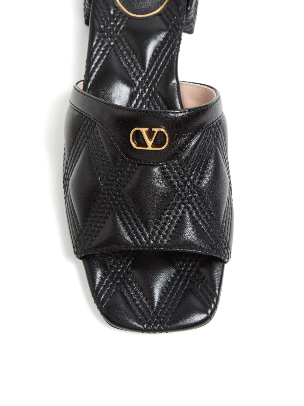 Valentino Garavani Quiltie 67 Leather Sandals - Black