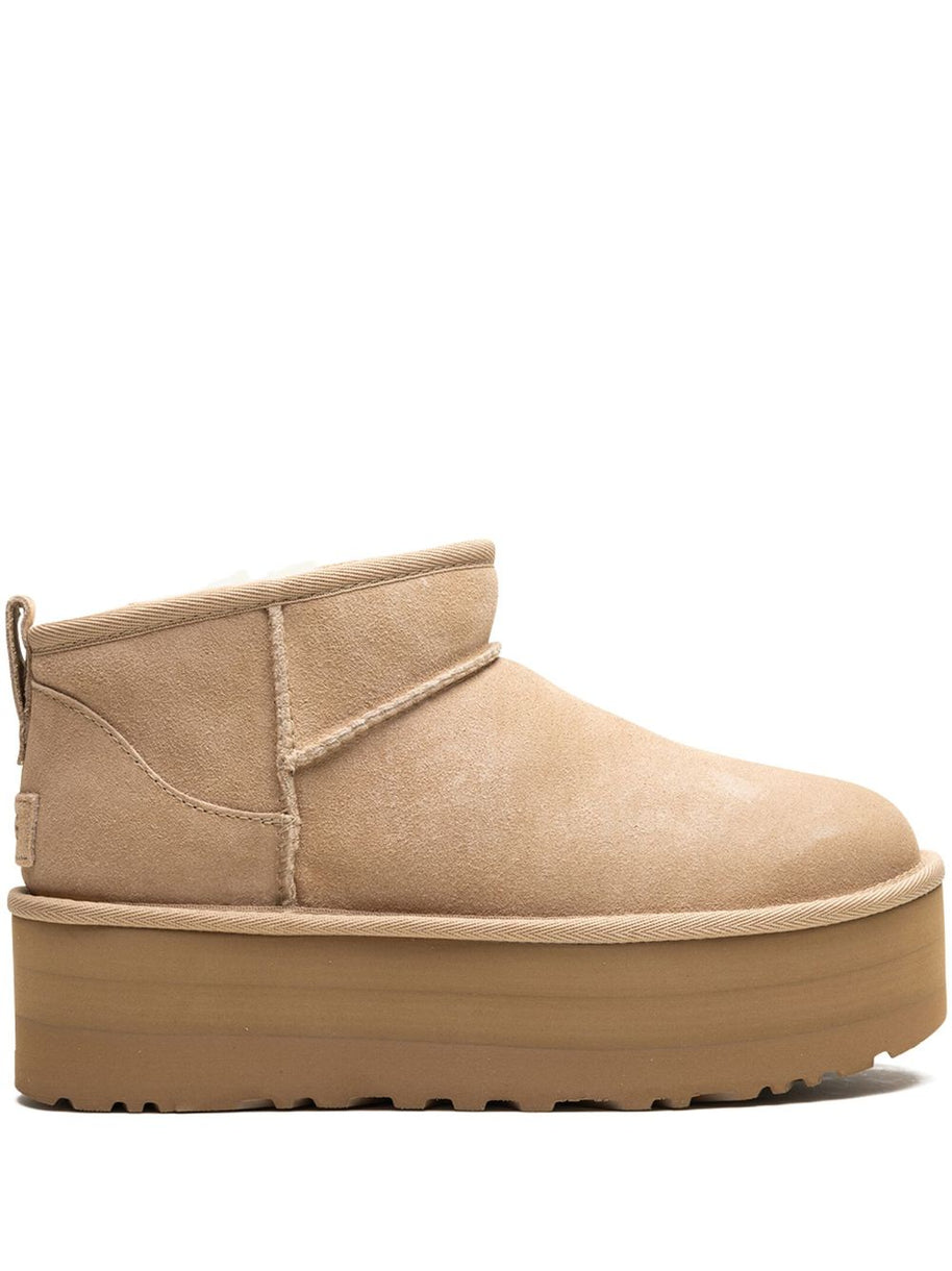 UGG Australia Classic Ultra Mini Platform Boots - Beige