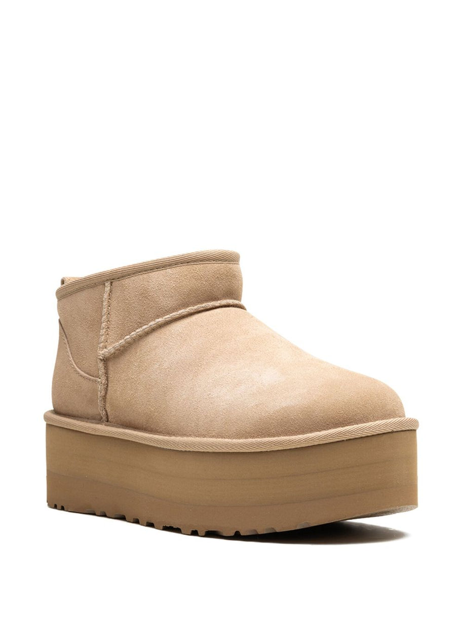 UGG Australia Classic Ultra Mini Platform Boots - Beige