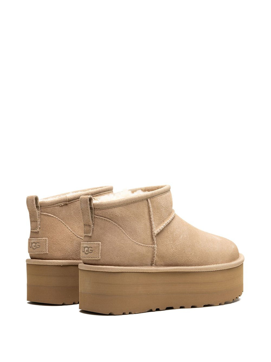 UGG Australia Classic Ultra Mini Platform Boots - Beige