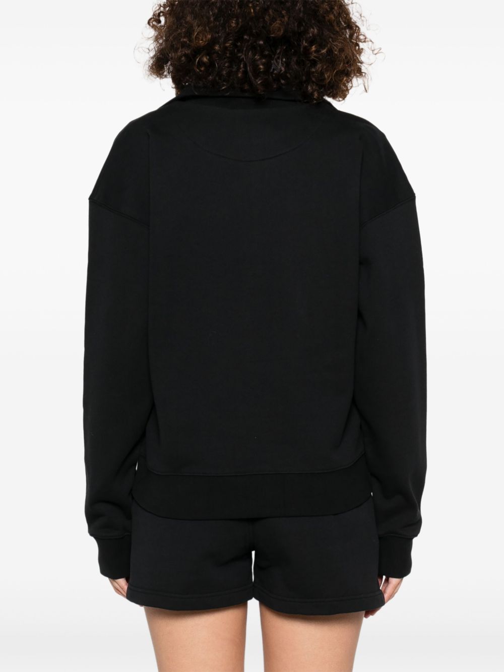 MAISON KITSUNE' Baby Fox Half Zip Sweatshirt Black