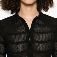 Tom Ford Cotton Silk Semi Sheer Shirt In Black