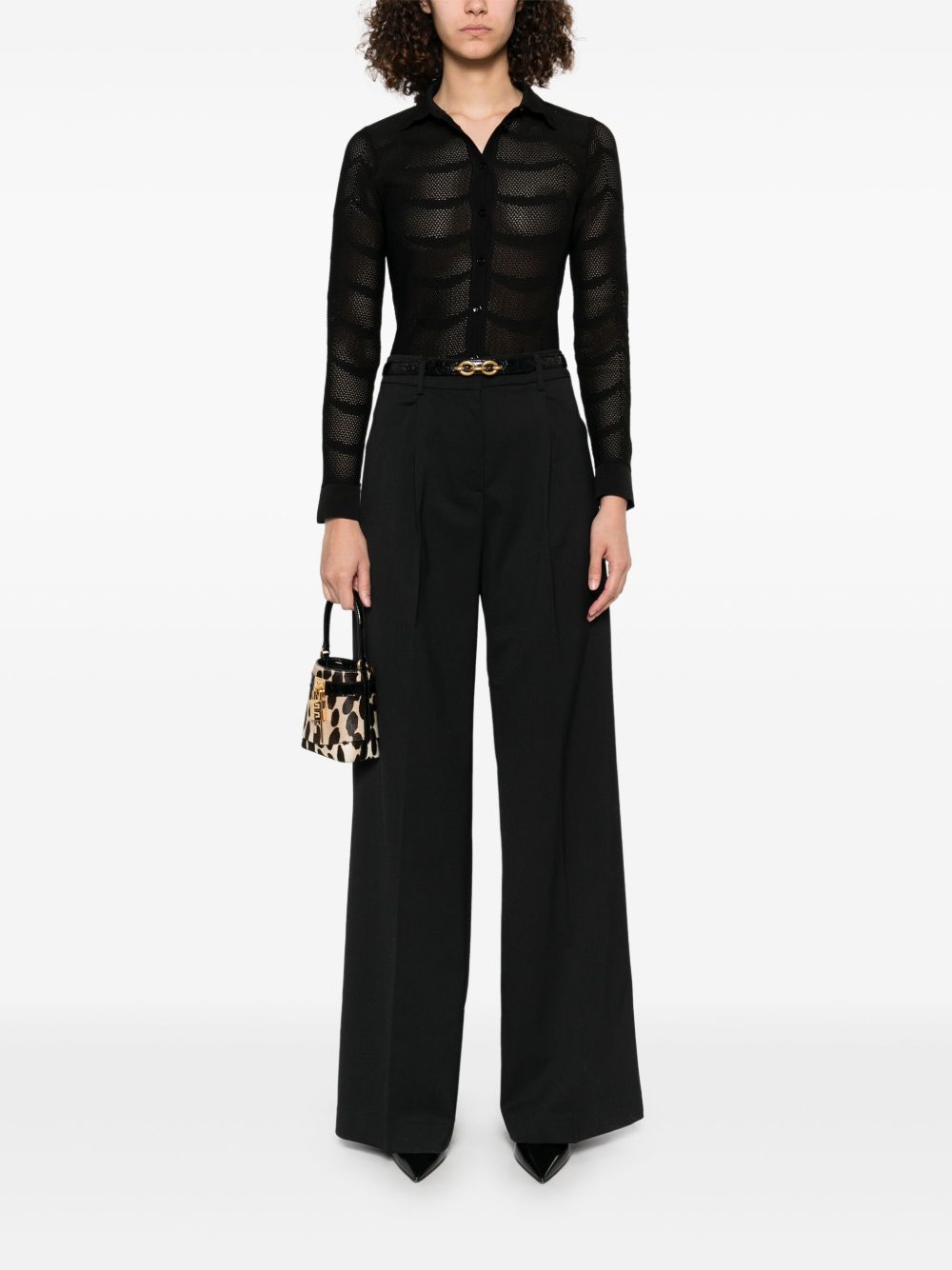 Tom Ford Cotton Silk Semi Sheer Shirt Black