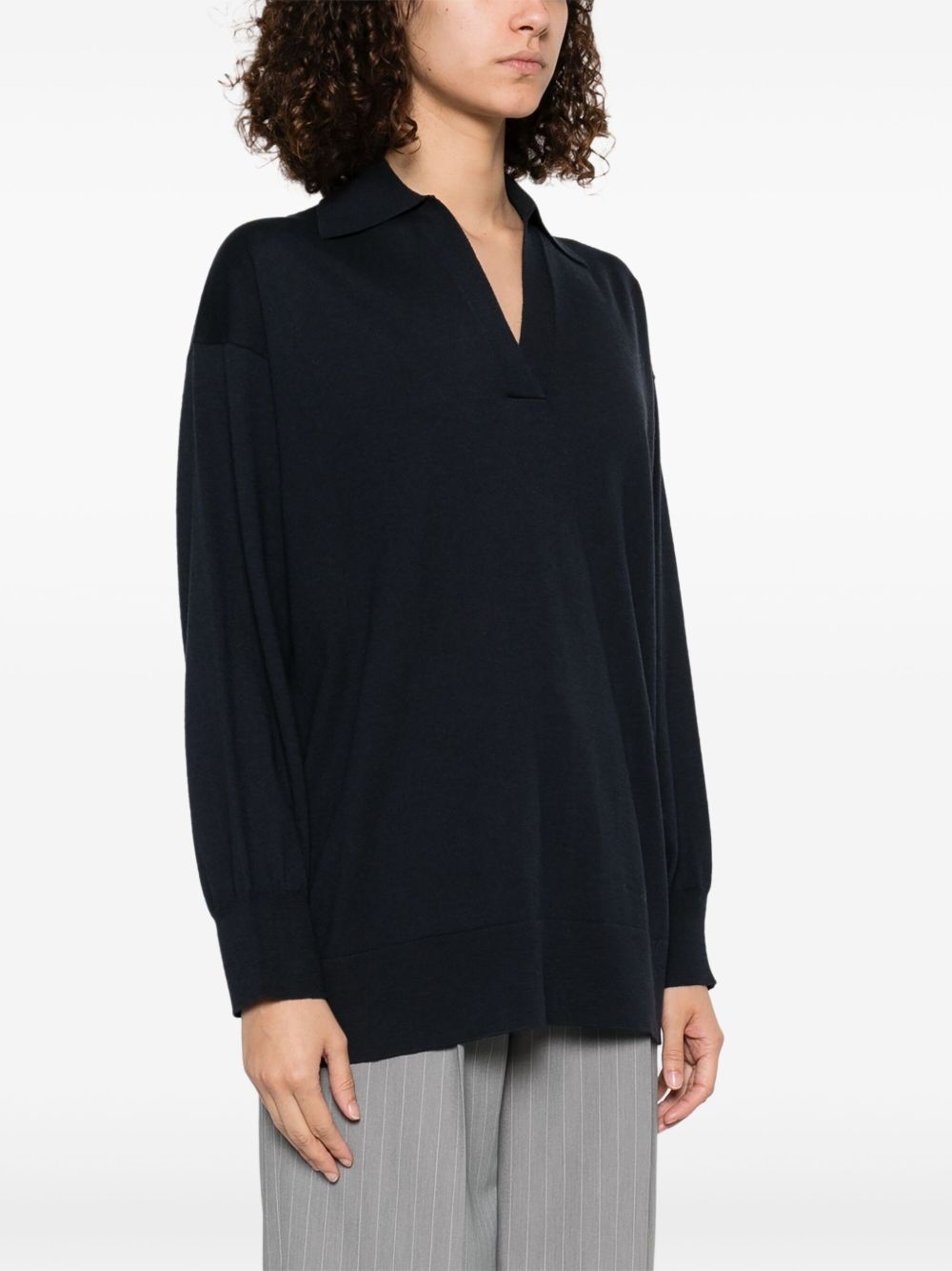 Fabiana Filippi Split Neck Top Blue