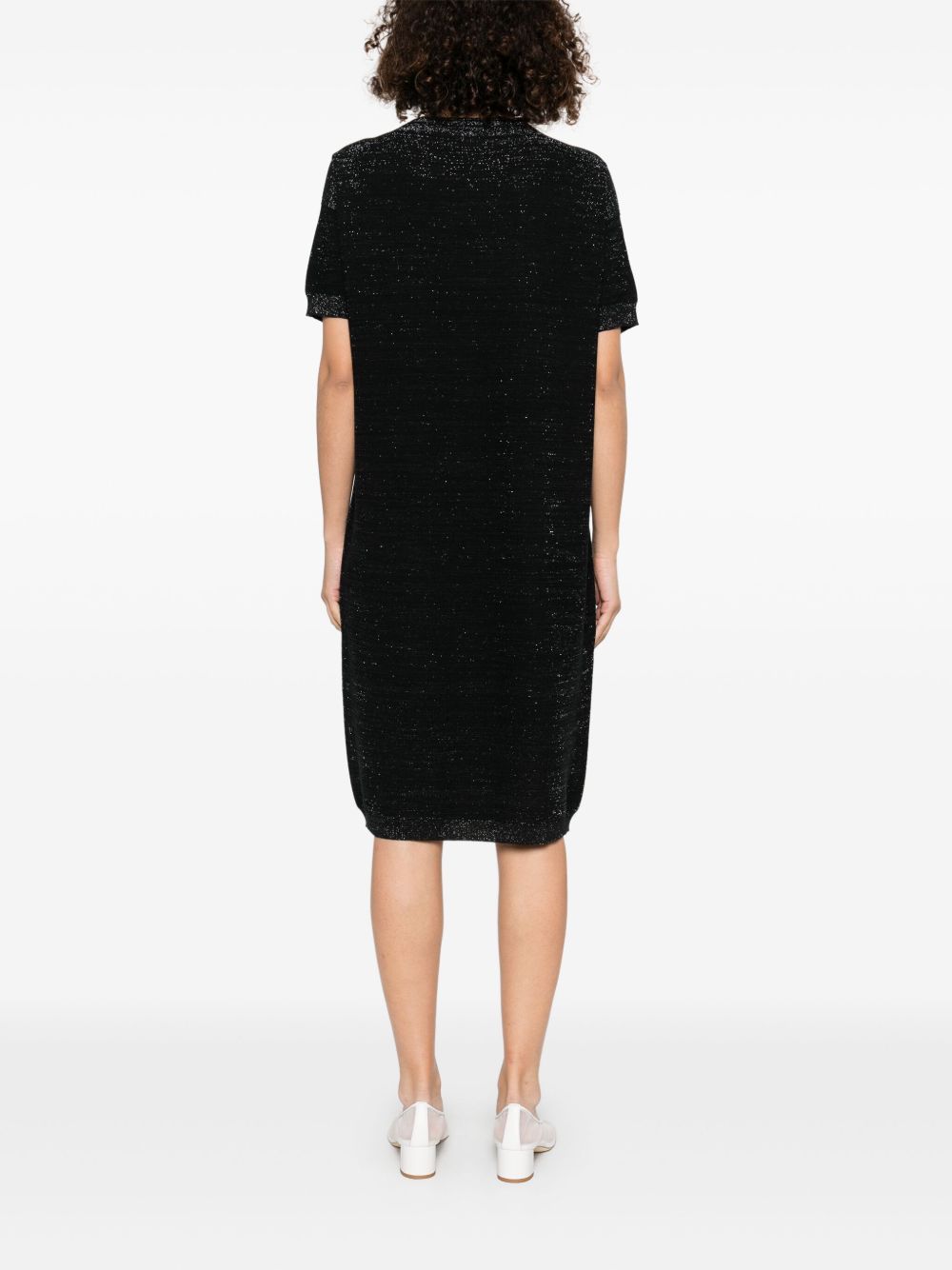 Fabiana Filippi Lurex Knit Midi Dress Black