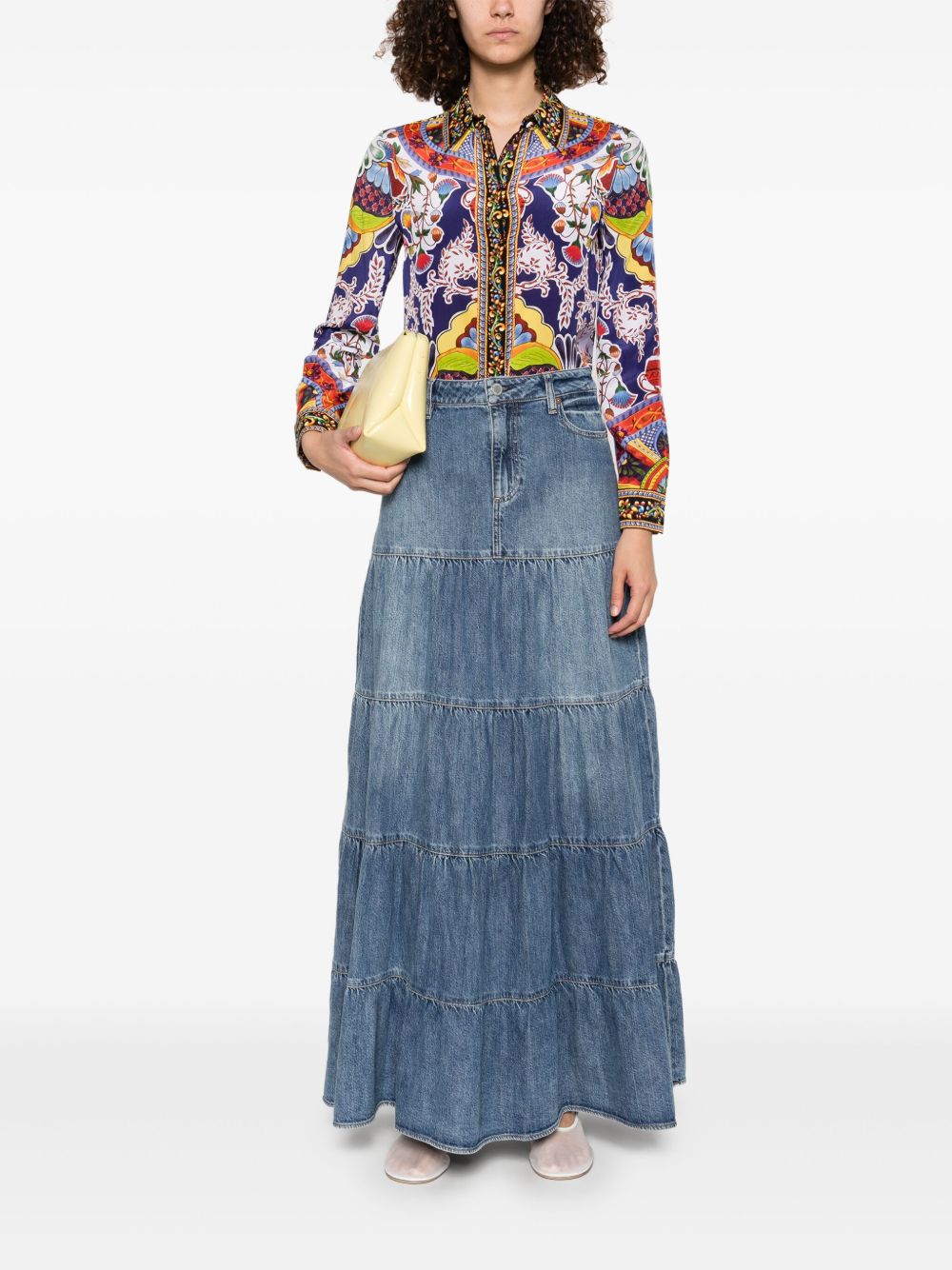 Alice + Olivia Floral Print Top MultiColour