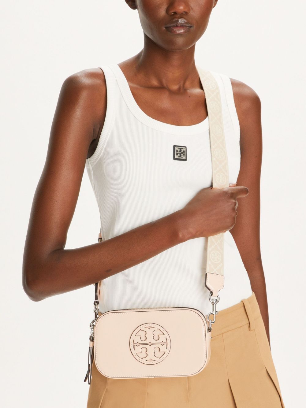 Tory Burch Tory Burch Mini Miller Crossbody Bag In Powder