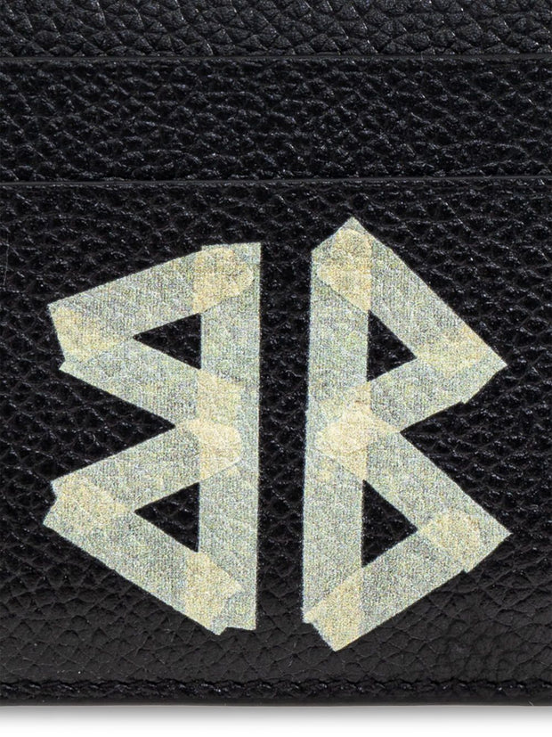 Balenciaga Cash Tape Type Leather Card Case  - Black