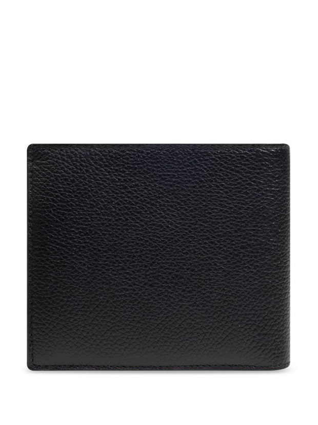 Balenciaga Cash Tape Type Leather Square Wallet - Black