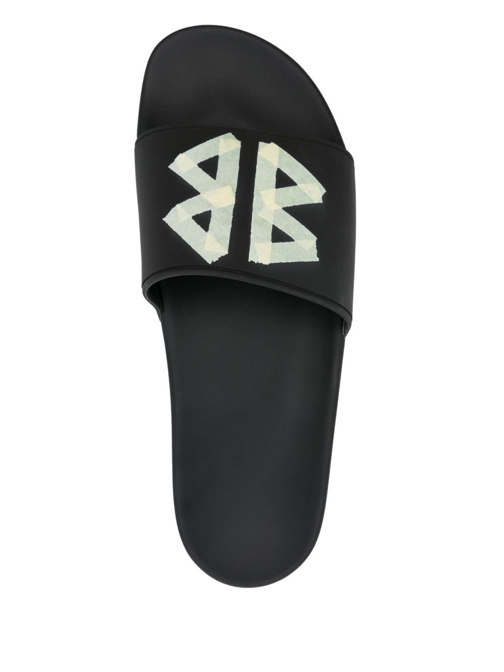 Balenciaga Logo Pool Slides - Black