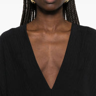 TALLER MARMO PRE Asymmetrical V-neck Kaftan in Black