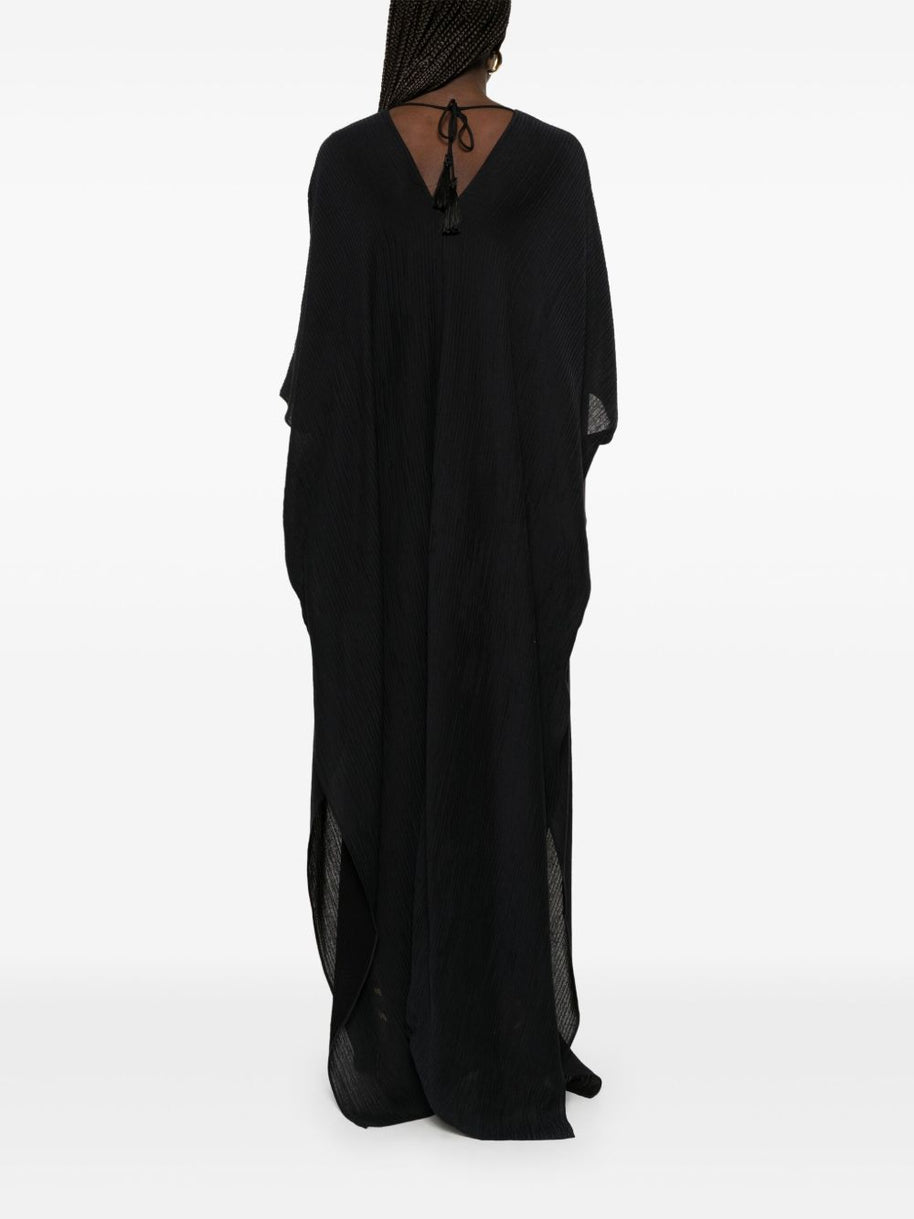 TALLER MARMO PRE Asymmetrical V-neck Kaftan in Black
