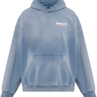 Balenciaga  Political Campaign Hoodie Sweaters Blue