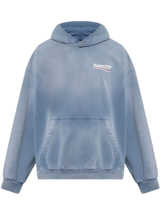 Balenciaga  Political Campaign Hoodie Sweaters Blue