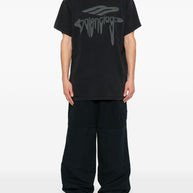 Balenciaga 3b Liquified Cotton T-shirt - Black