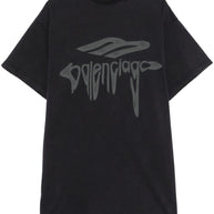 Balenciaga 3b Liquified Cotton T-shirt - Black