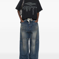 Balenciaga 3b Liquified Cotton T-shirt - Black